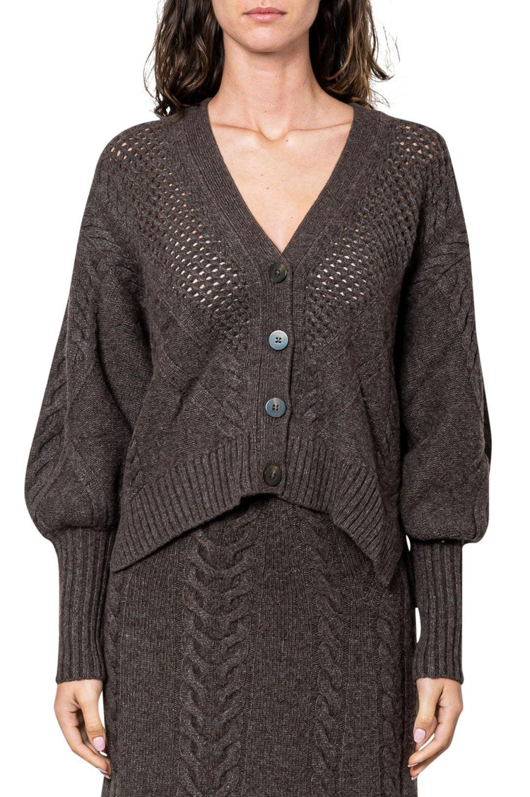 Simkhai-Wool cardigan with cut-out detail-dgallerystore