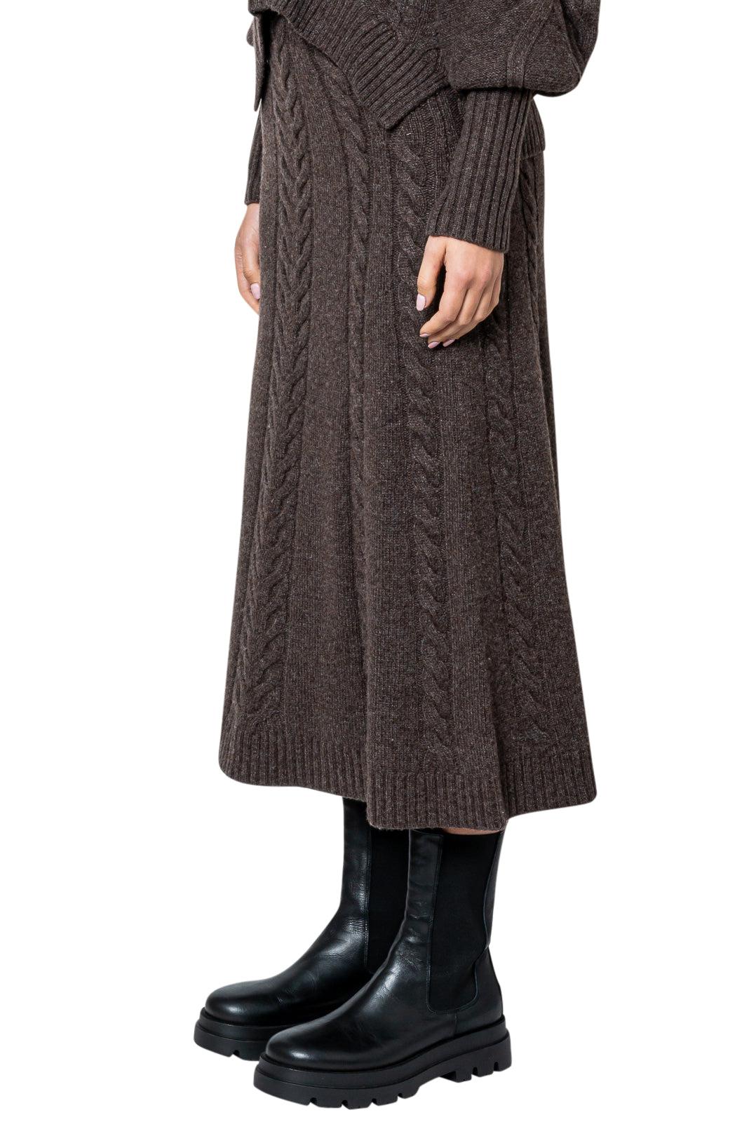 Simkhai-Wool flared long skirt-dgallerystore