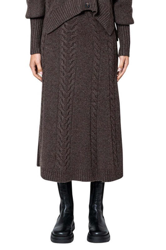 Simkhai-Wool flared long skirt-dgallerystore