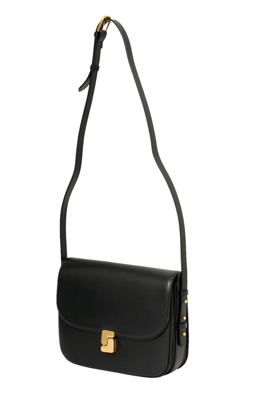 Soeur-Bellissima Maxi Black Glacè Leather Bag-SEM1115_f24-dgallerystore