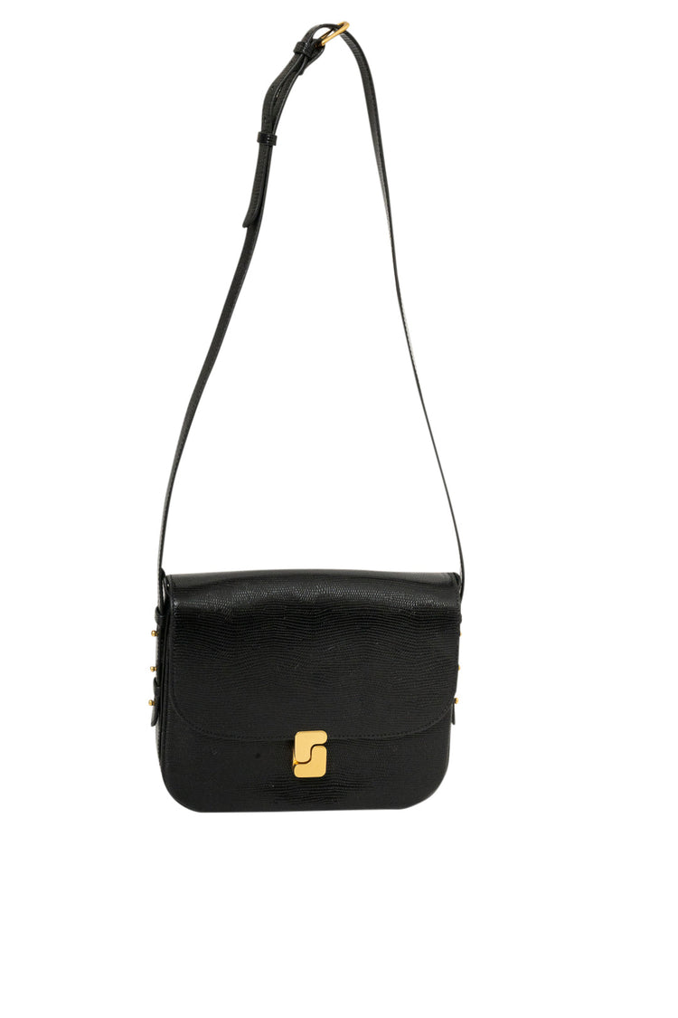 Souer-Bellissima Maxi Lizard Effect Leather Bag-SEM1301_f24-dgallerystore