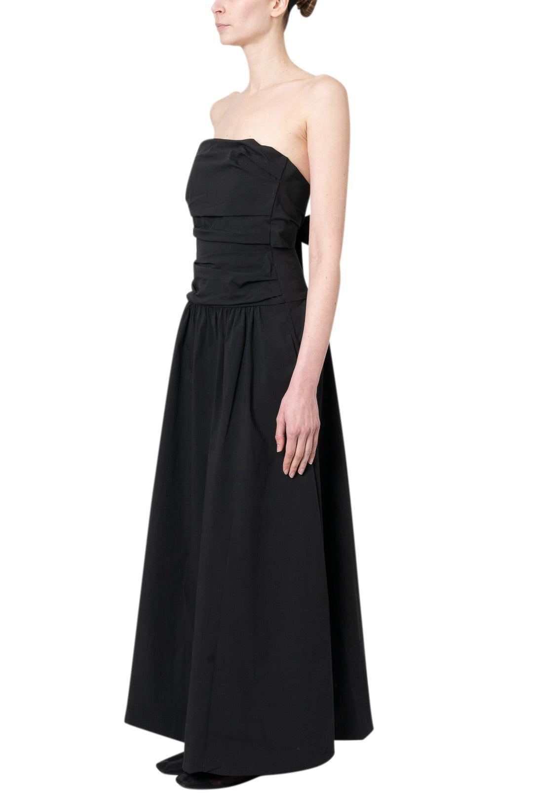 St. Agni-Gathered strapless tie back dress-dgallerystore