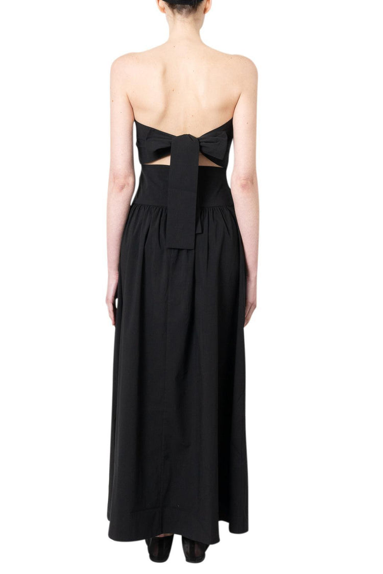 St. Agni-Gathered strapless tie back dress-dgallerystore