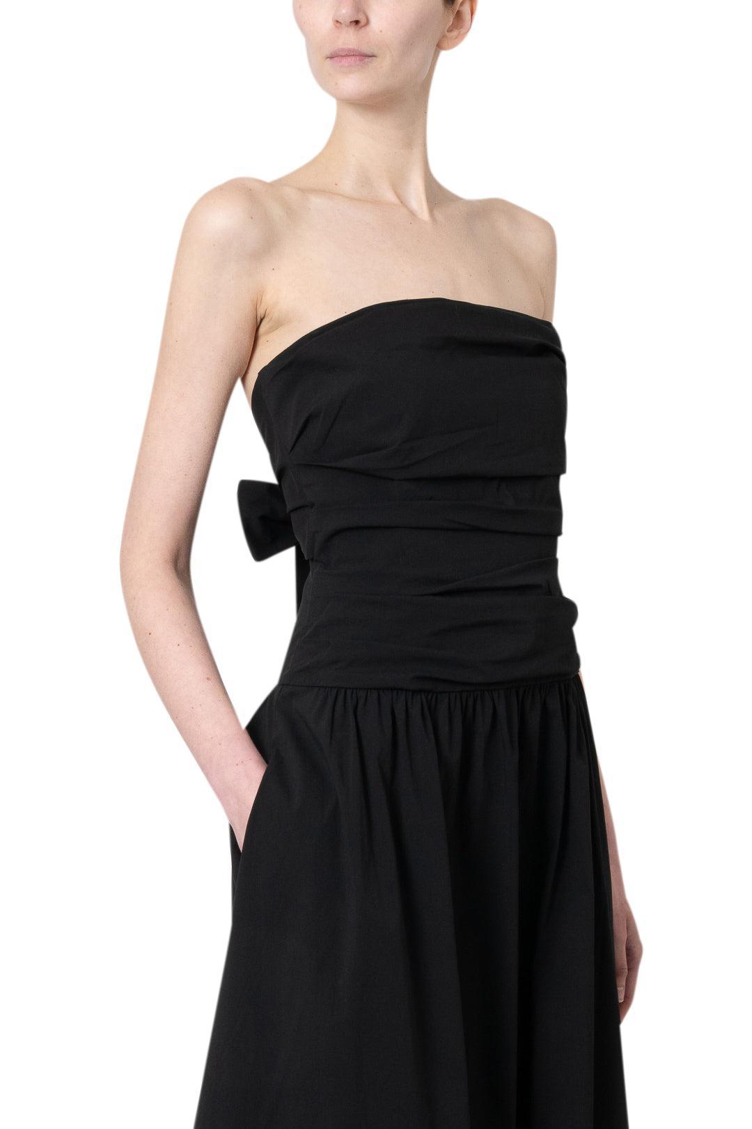 St. Agni-Gathered strapless tie back dress-dgallerystore