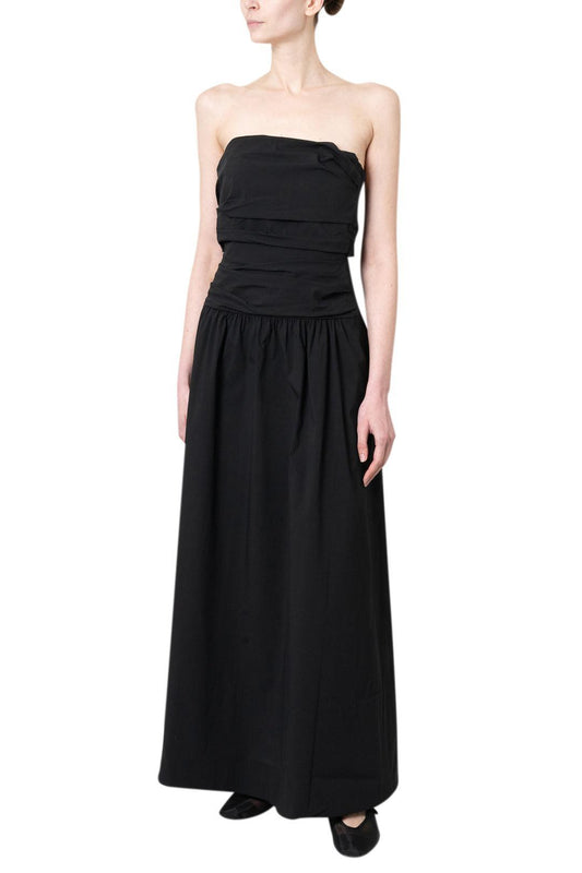 St. Agni-Gathered strapless tie back dress-dgallerystore