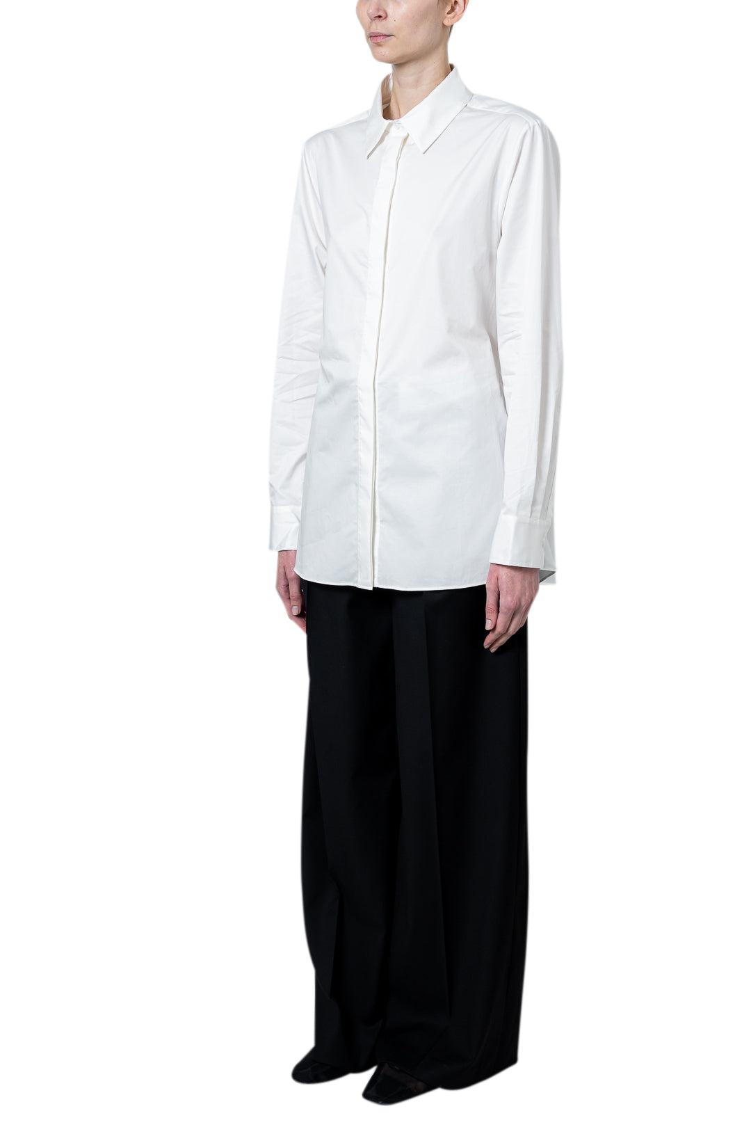 open back dress shirt Folded Open Back Shirt Pure White / L