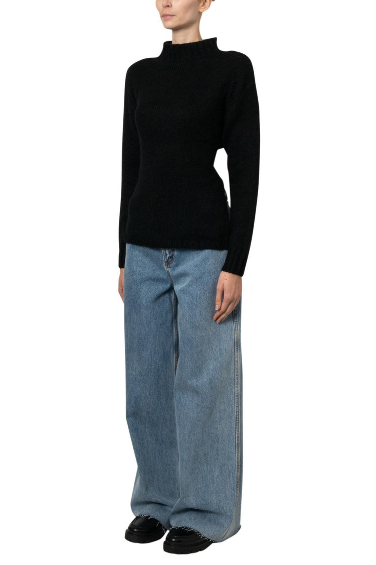 St. Agni-Wool Cashmere Blend Tie Back Jumper-dgallerystore