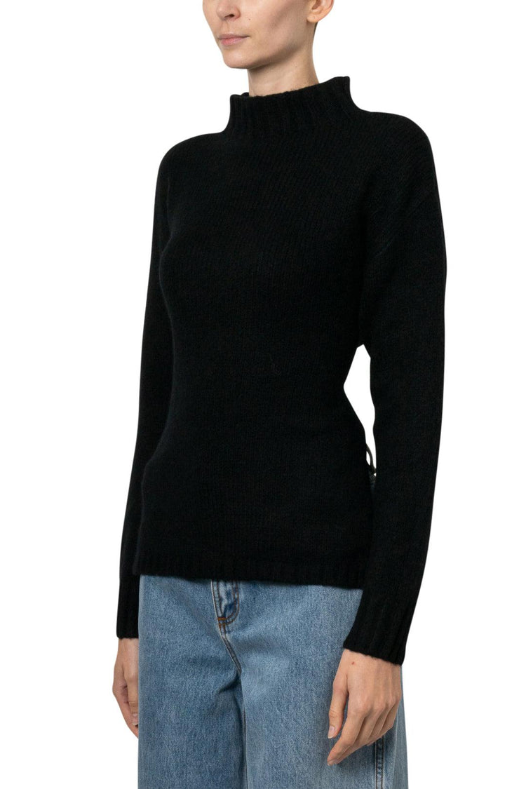 St. Agni-Wool Cashmere Blend Tie Back Jumper-dgallerystore