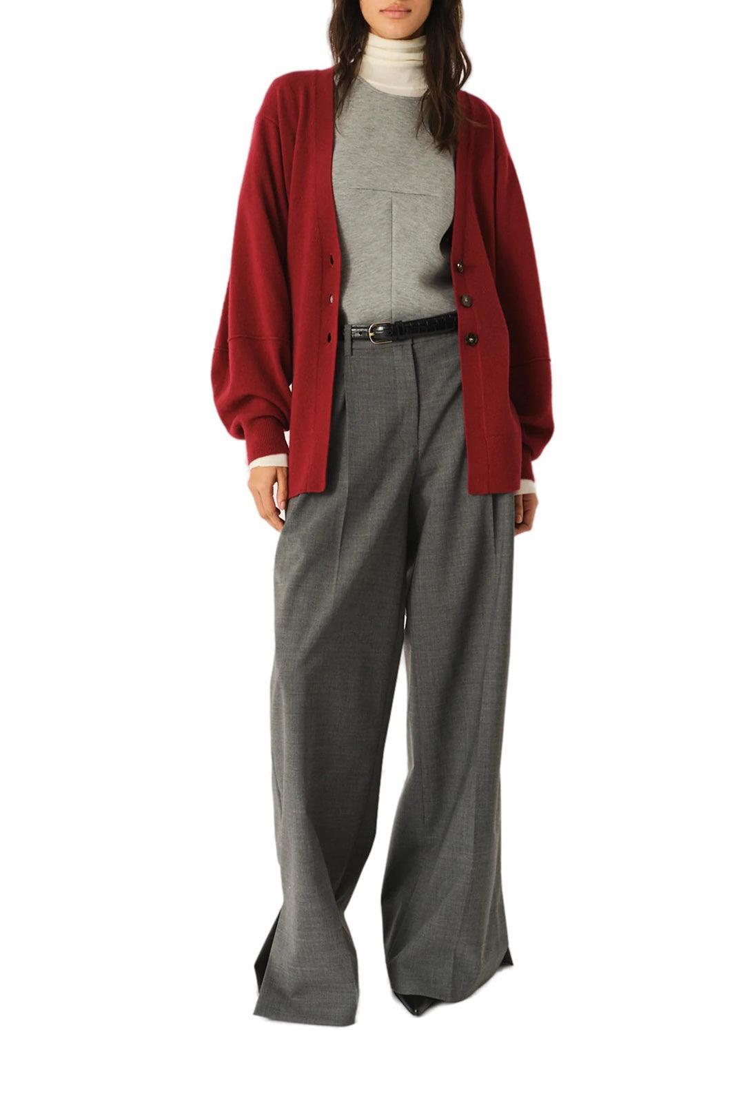 The Garment-Como Sleeve Cardigan Burgundy-dgallerystore