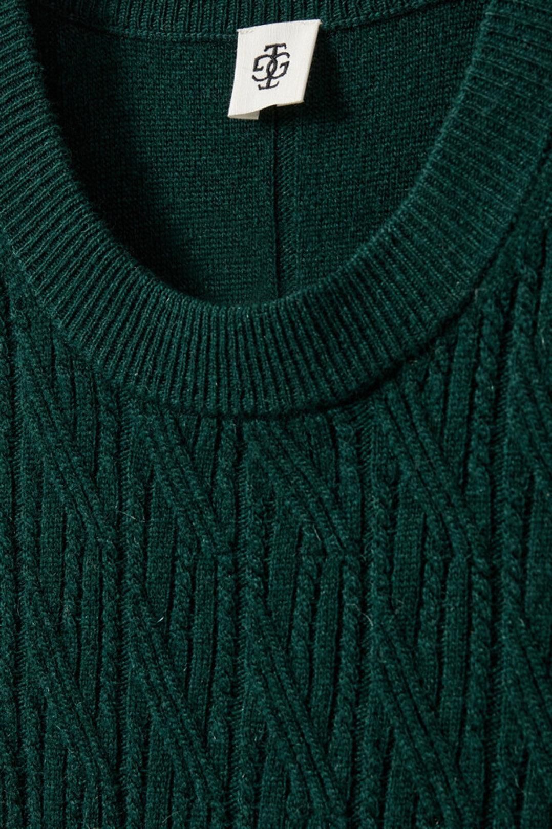 The Garment-Como Tee Mini Rib Bottle Green-dgallerystore