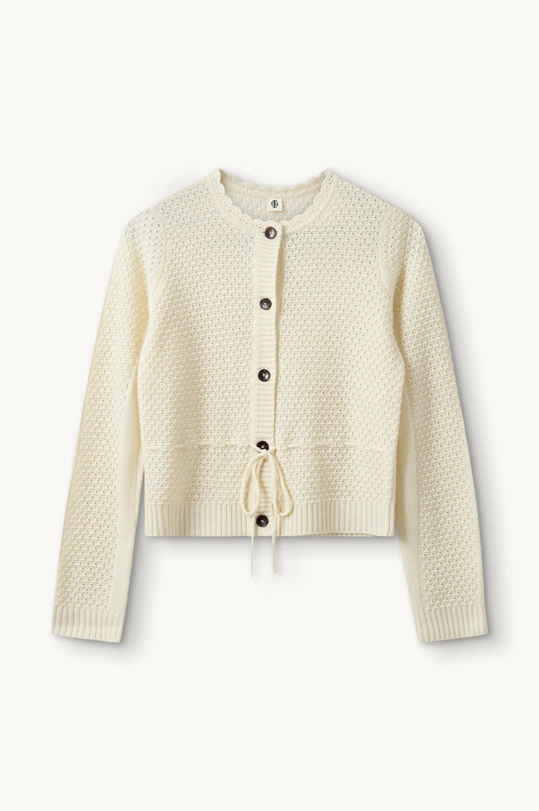 The Garment-Como Belted Cardigan Cream-dgallerystore