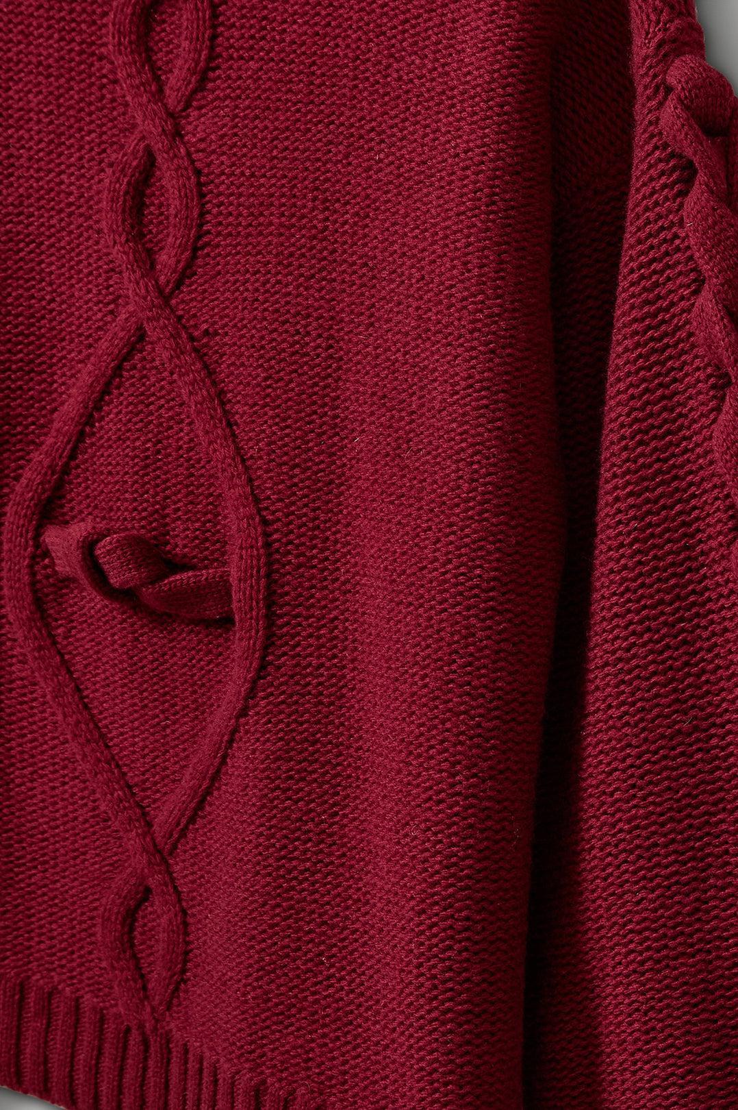 The Garment-Como braid sweater merlot-dgallerystore