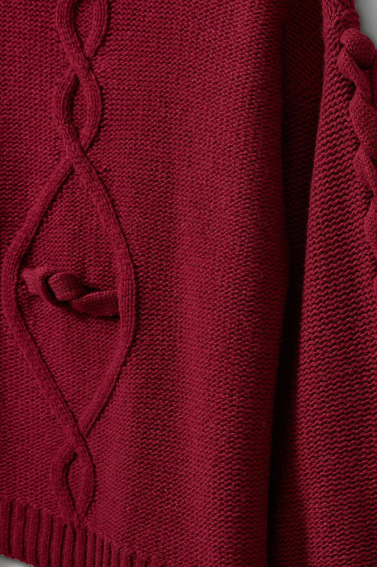 The Garment-Como braid sweater merlot-dgallerystore