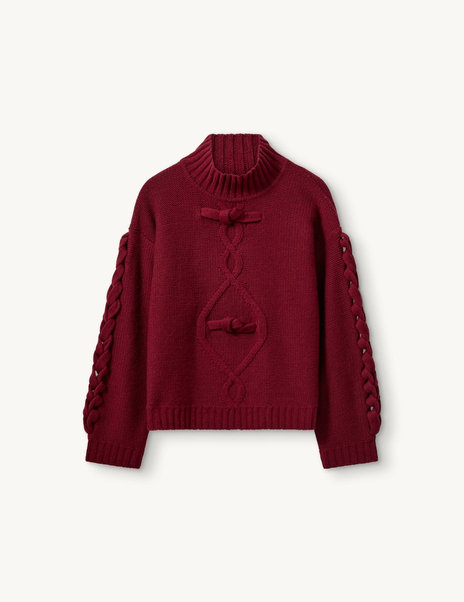 The Garment-Como braid sweater merlot-dgallerystore