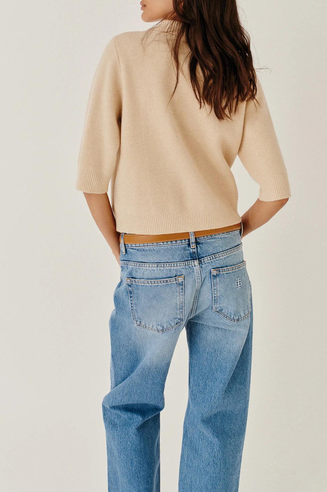 The Garment-Como cropped cardigan macadamia-dgallerystore