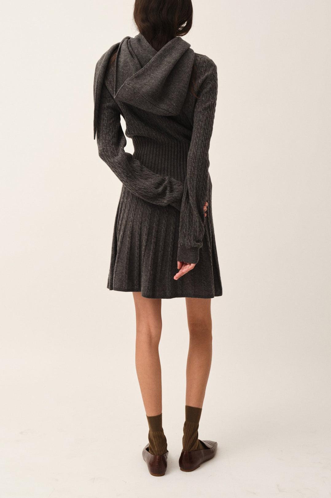 The Garment-Como cute dress grey melange-dgallerystore