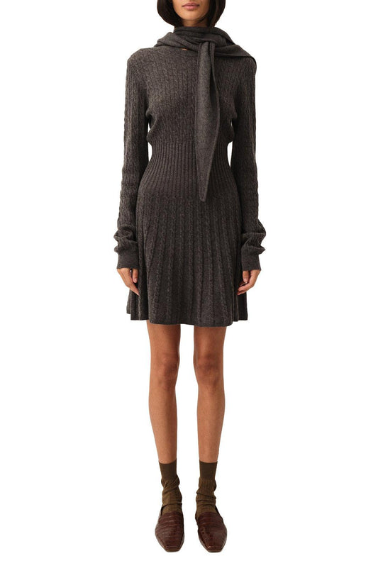 The Garment-Como cute dress grey melange-dgallerystore