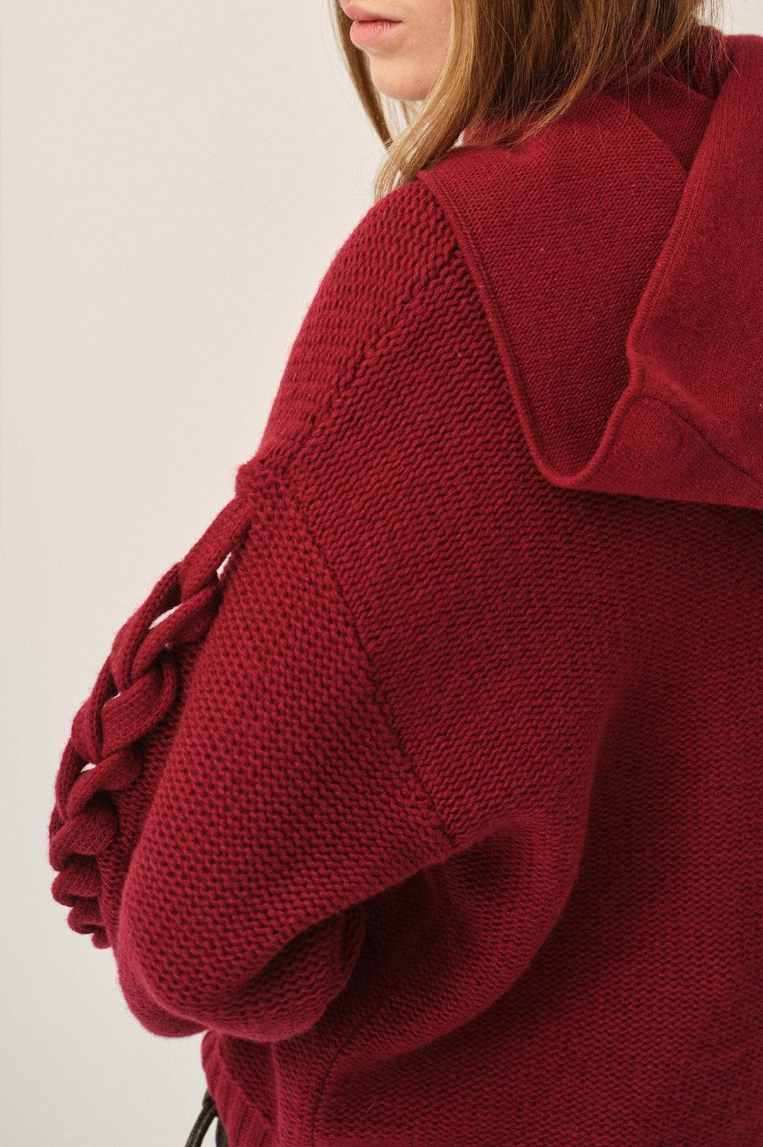 The Garment-Como hood scarf merlot-dgallerystore