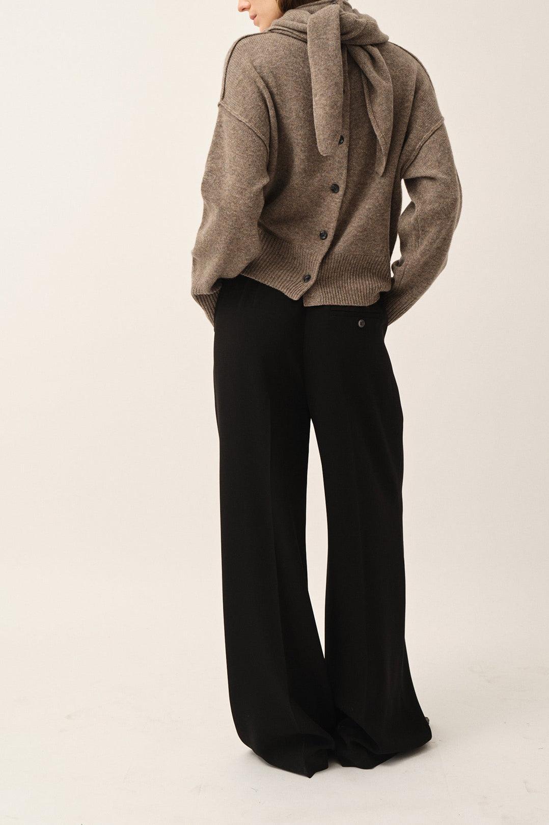 The Garment-Crepe logo pants black-dgallerystore