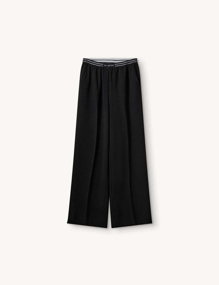 The Garment-Crepe logo pants black-dgallerystore