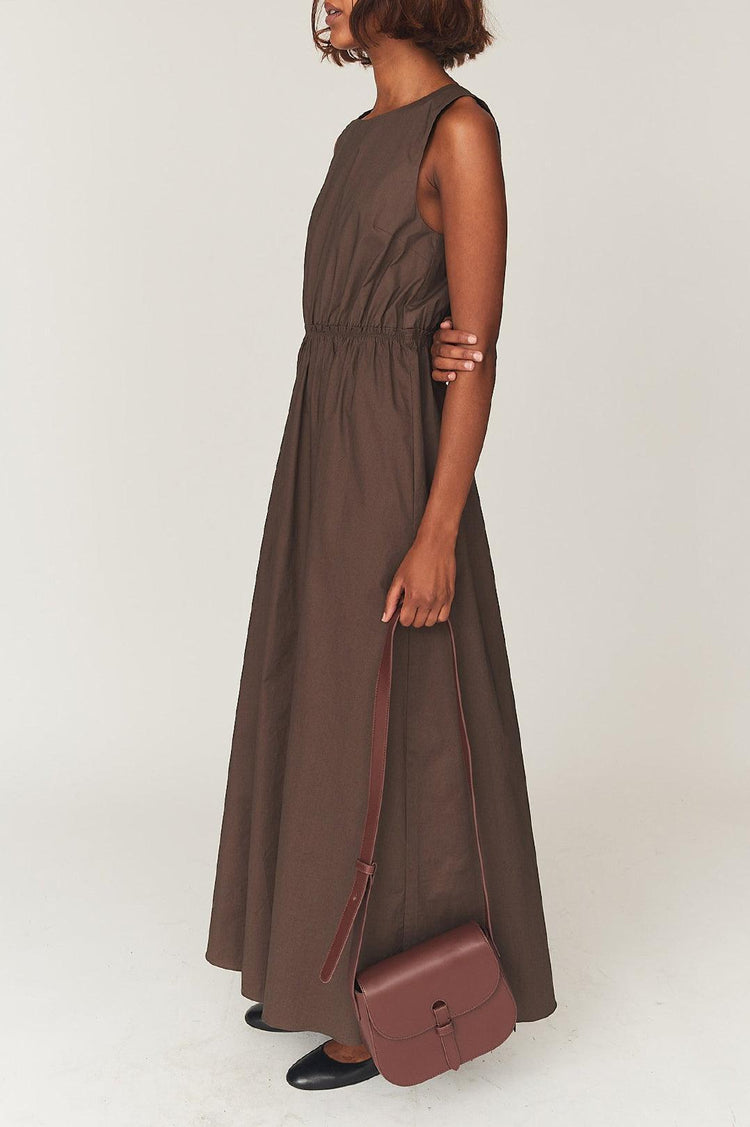 The Garment-Cyprus back gown chocolate-dgallerystore