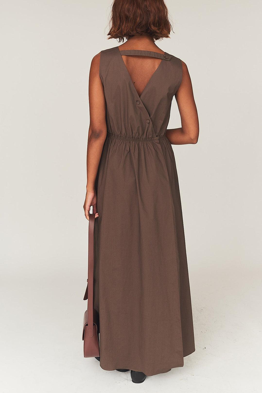 The Garment-Cyprus back gown chocolate-dgallerystore