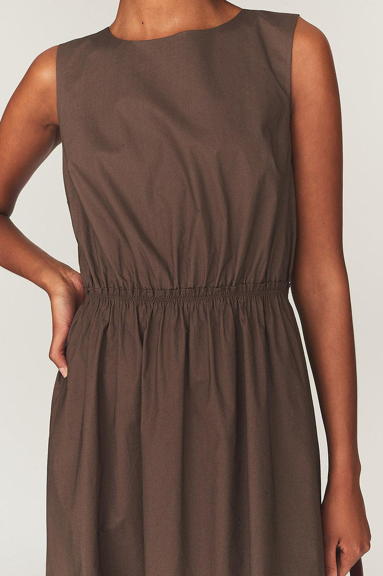 The Garment-Cyprus back gown chocolate-dgallerystore