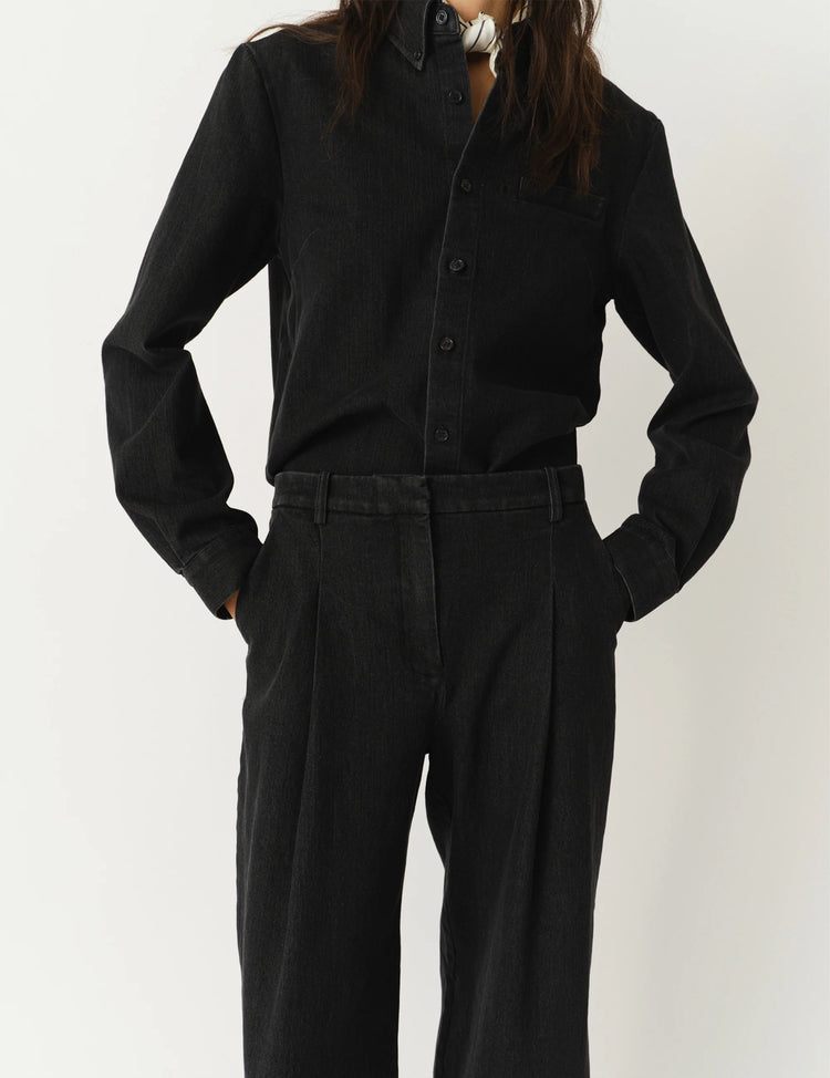 The Garment-Merci Anagram Pants Black Denim-dgallerystore