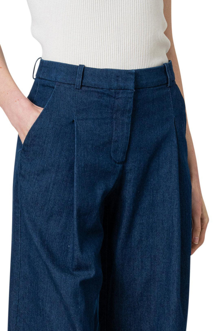 The Garment-Merci Wide Pants Dark Denim-dgallerystore