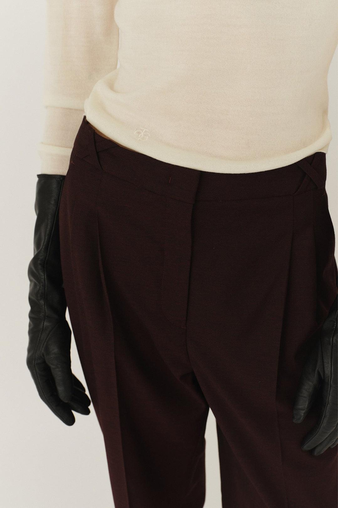 The Garment-Necchi pants burgundy-dgallerystore