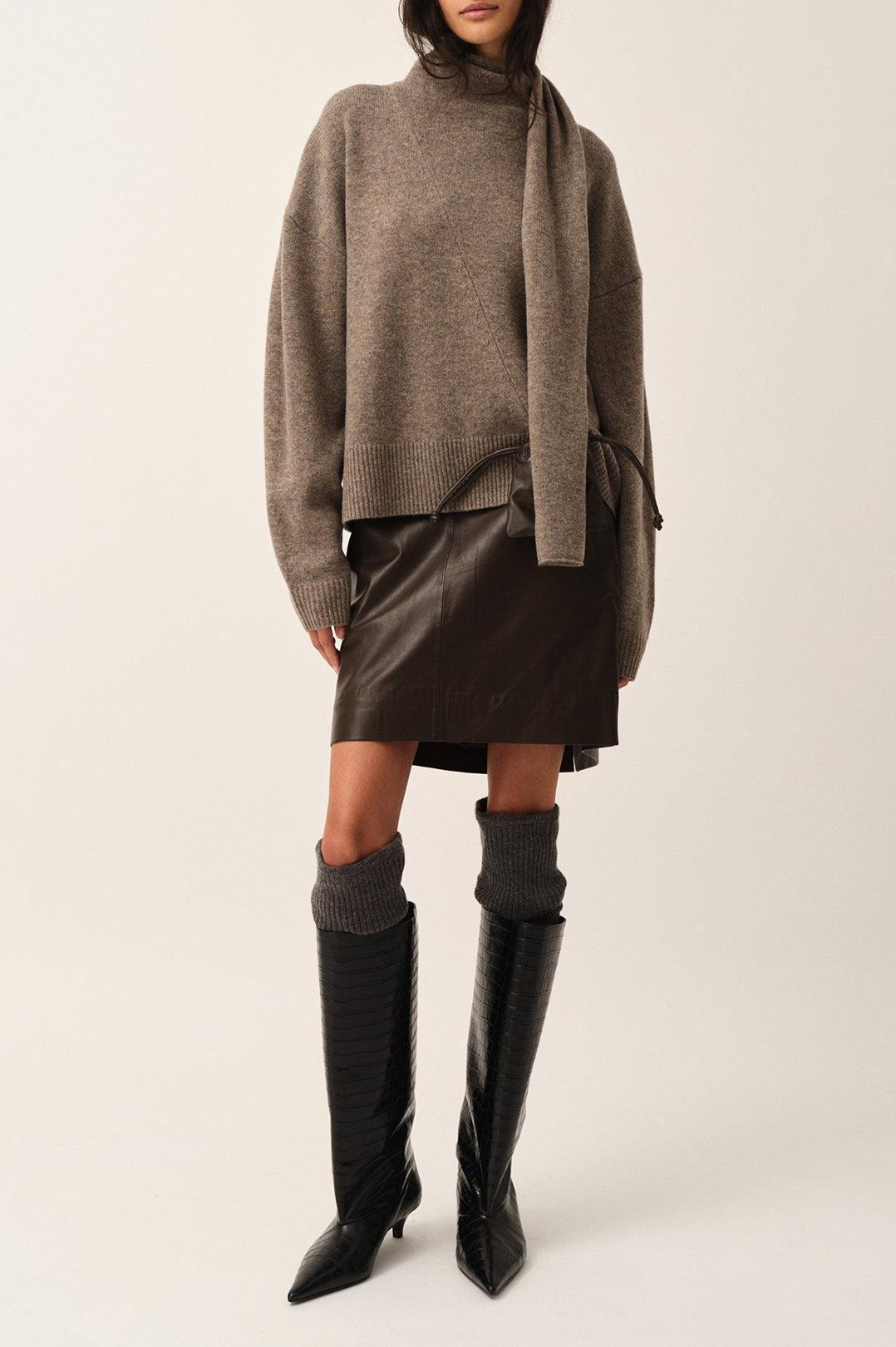 The Garment-Soho skirt chocolate-dgallerystore