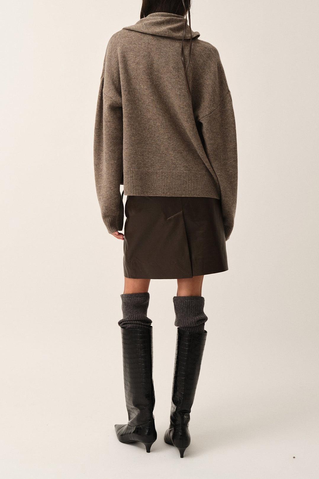 The Garment-Soho skirt chocolate-dgallerystore