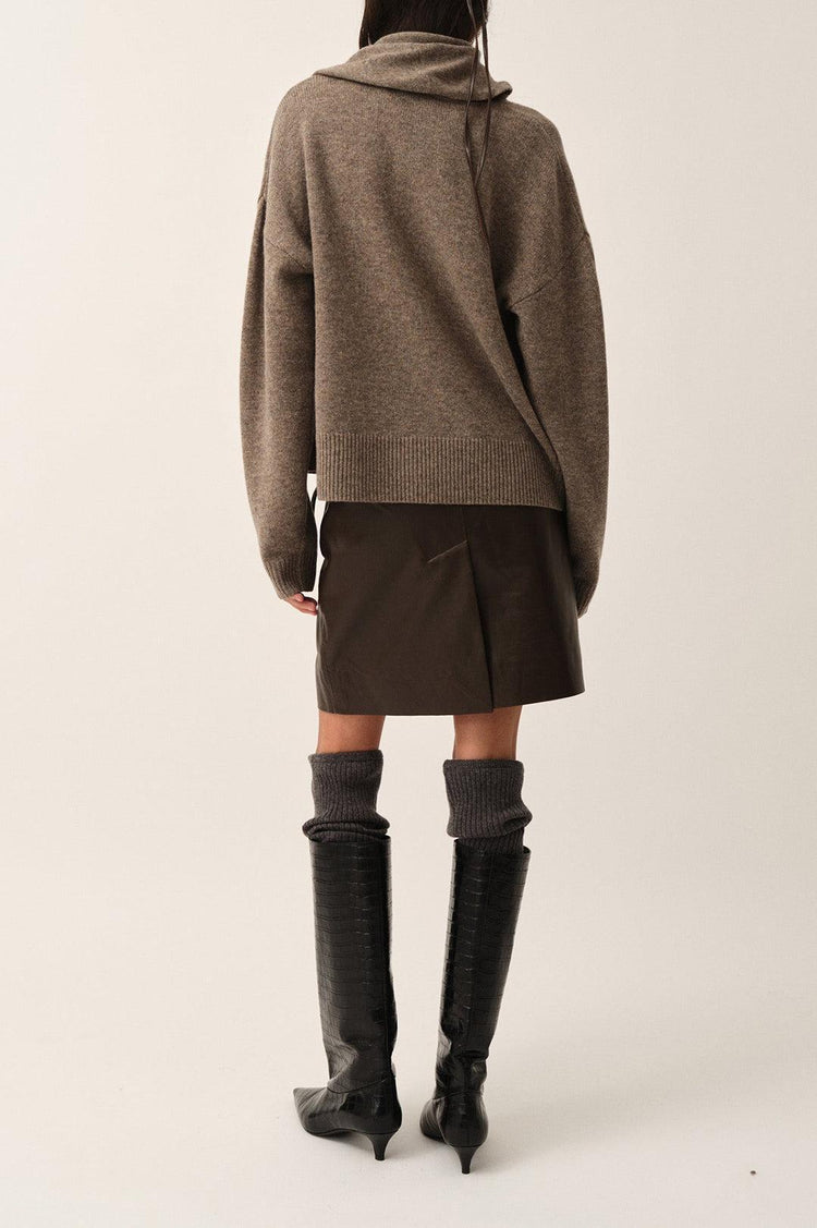 The Garment-Soho skirt chocolate-dgallerystore