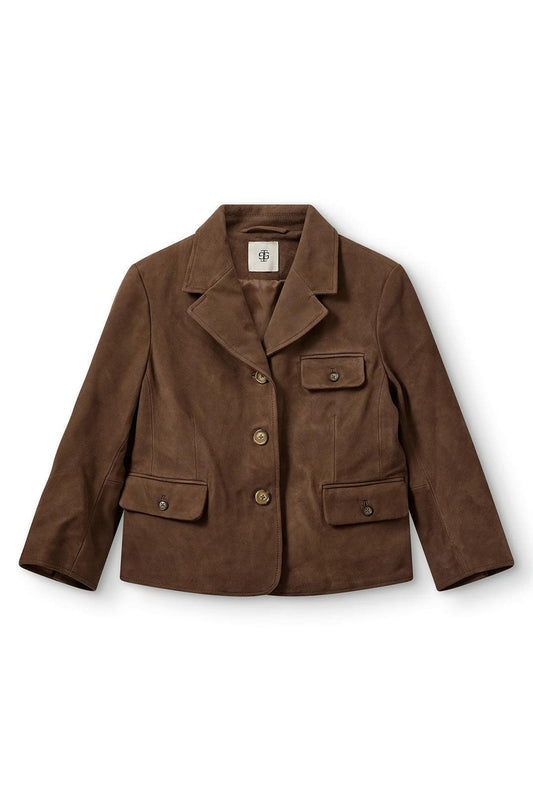 The Garment-Suede fitted jacket acorn-dgallerystore