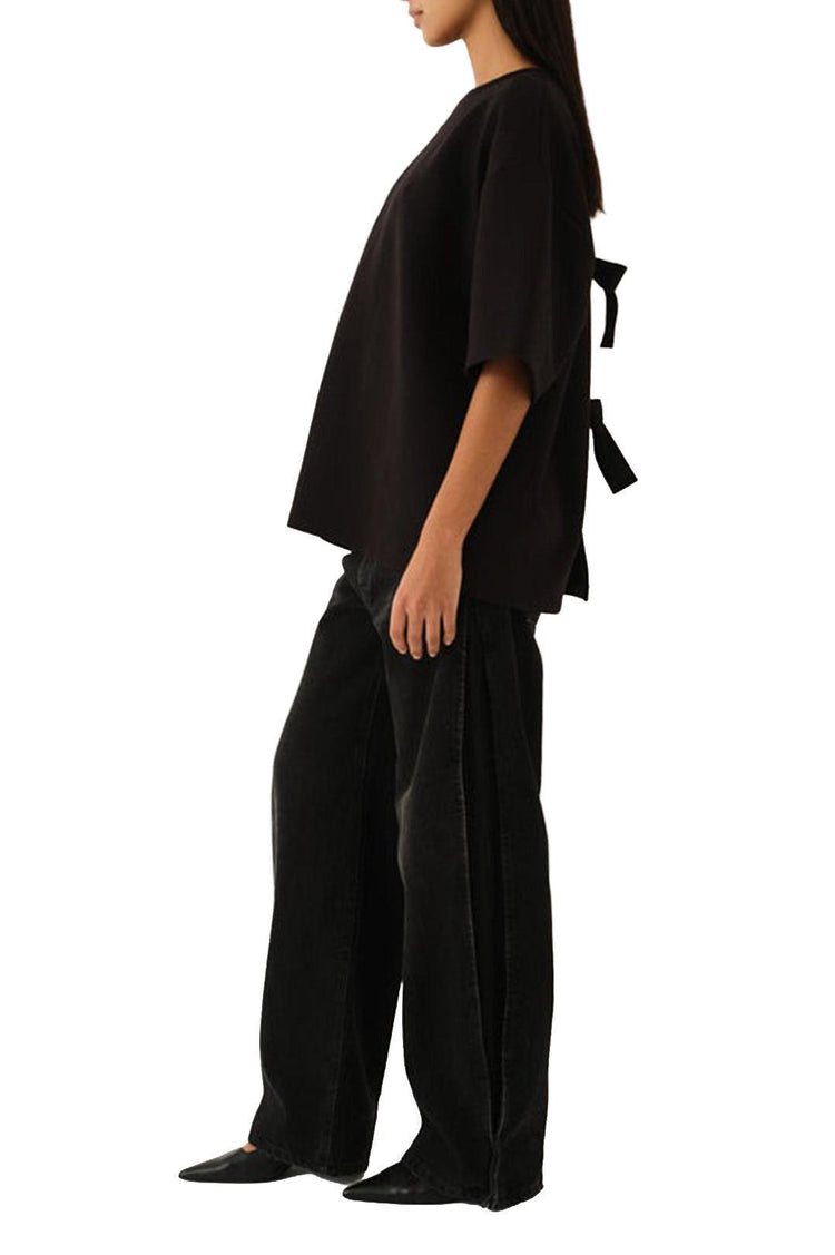 The Garment-TG Bow Tee Black-dgallerystore