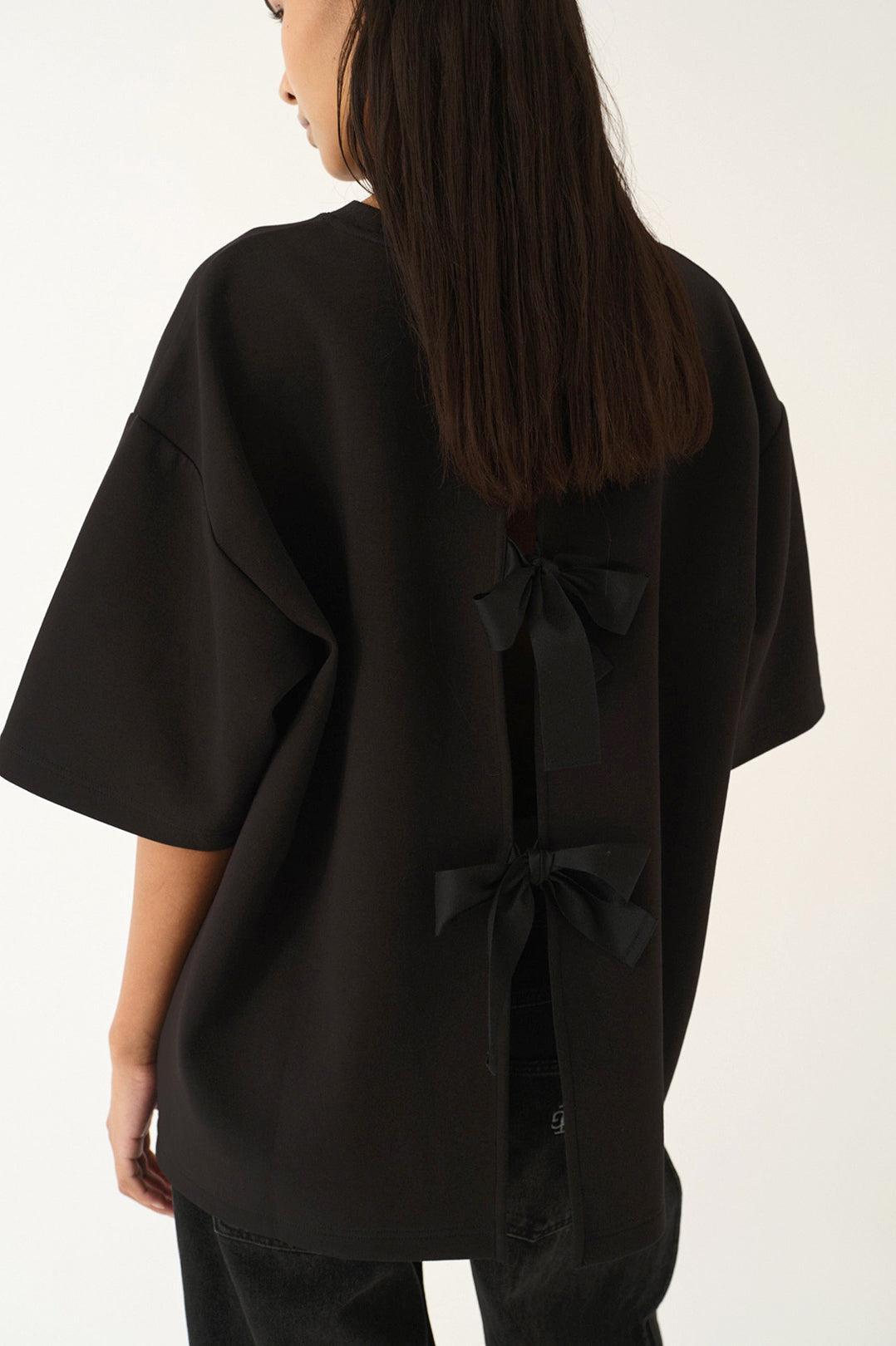 The Garment-TG Bow Tee Black-dgallerystore