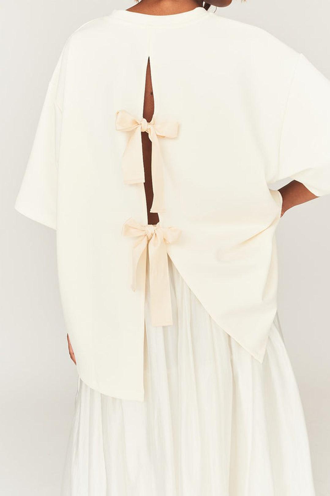 The Garment-TG Bow Tee Cream-dgallerystore