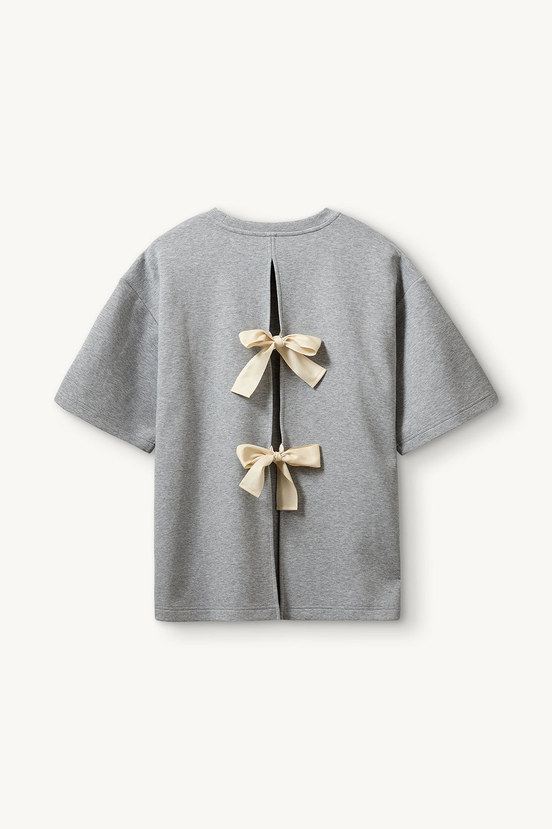 The Garment-TG Bow Tee Grey Melange-dgallerystore