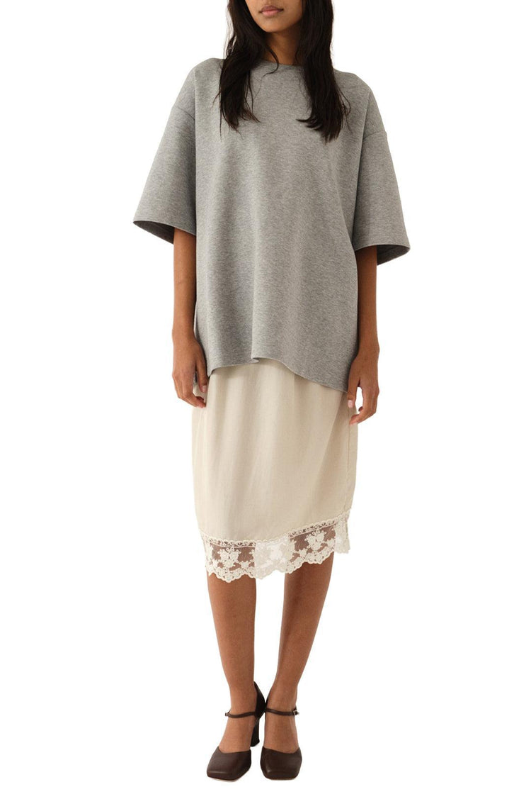 The Garment-TG Bow Tee Grey Melange-dgallerystore