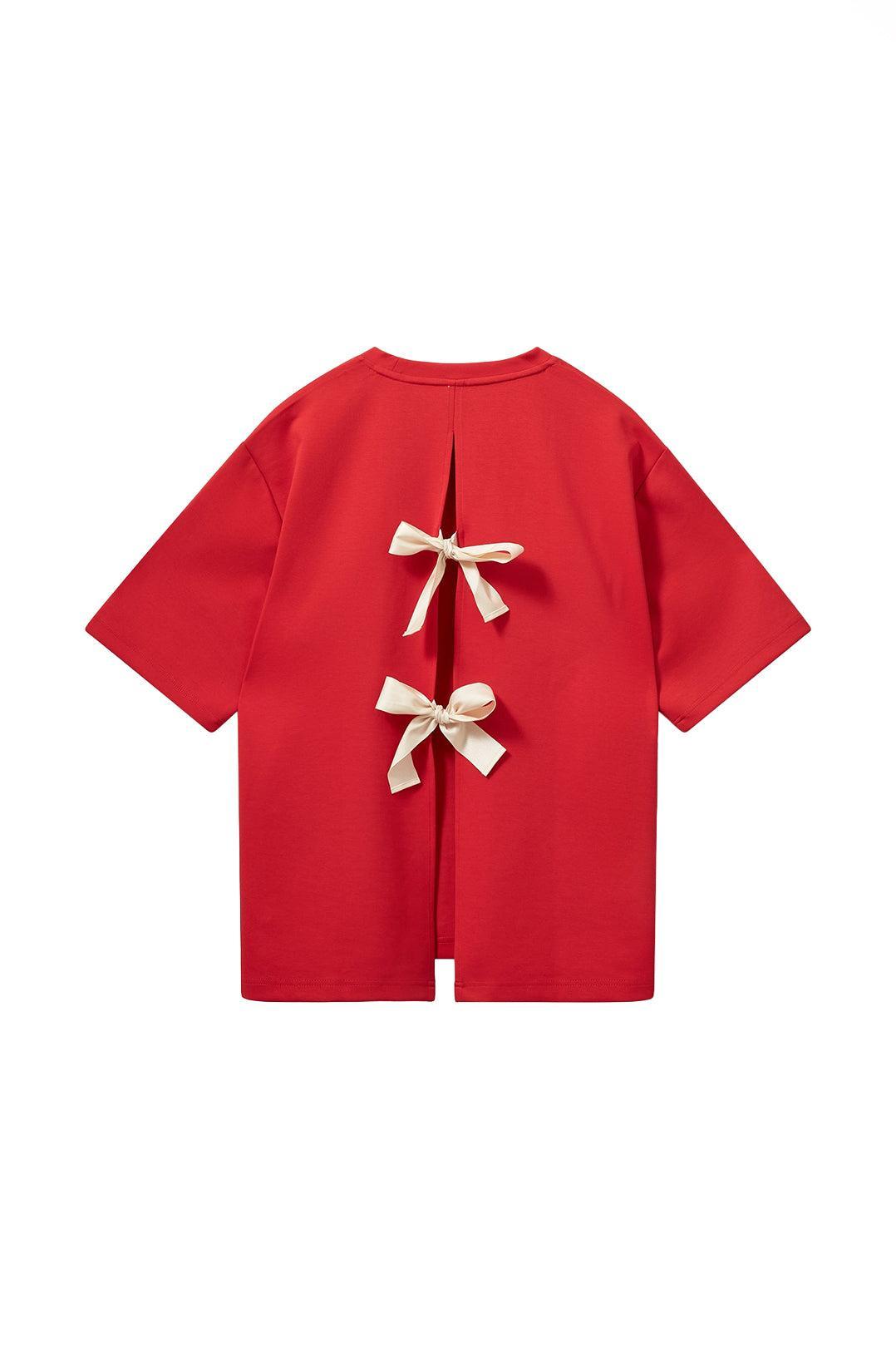 The Garment-Tg bow tee red-dgallerystore