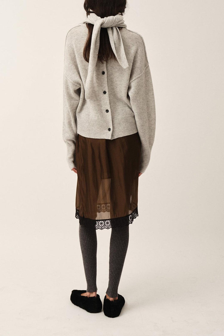 The Garment-Volmer back knit heather grey melange-dgallerystore