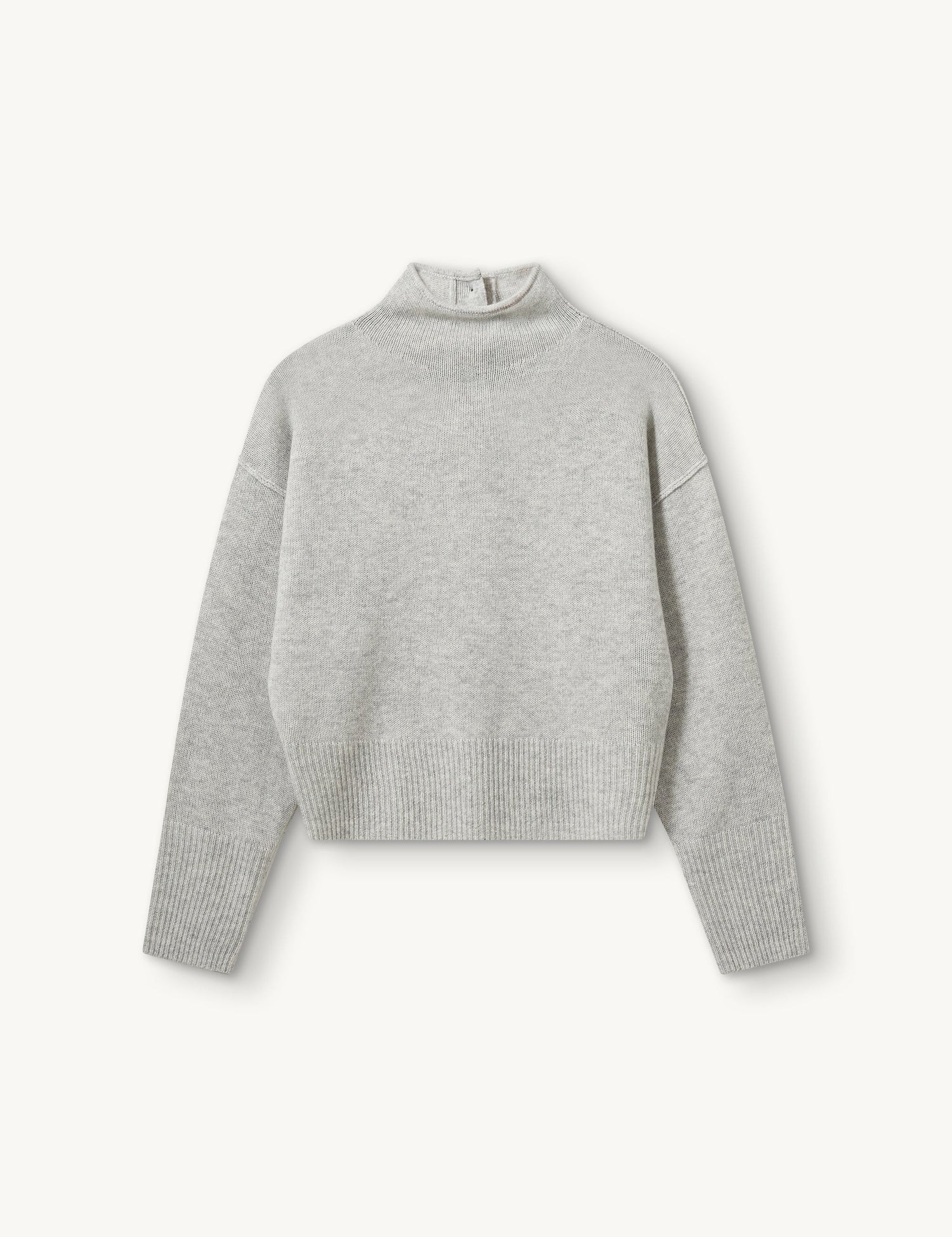 The Garment-Volmer back knit heather grey melange-dgallerystore