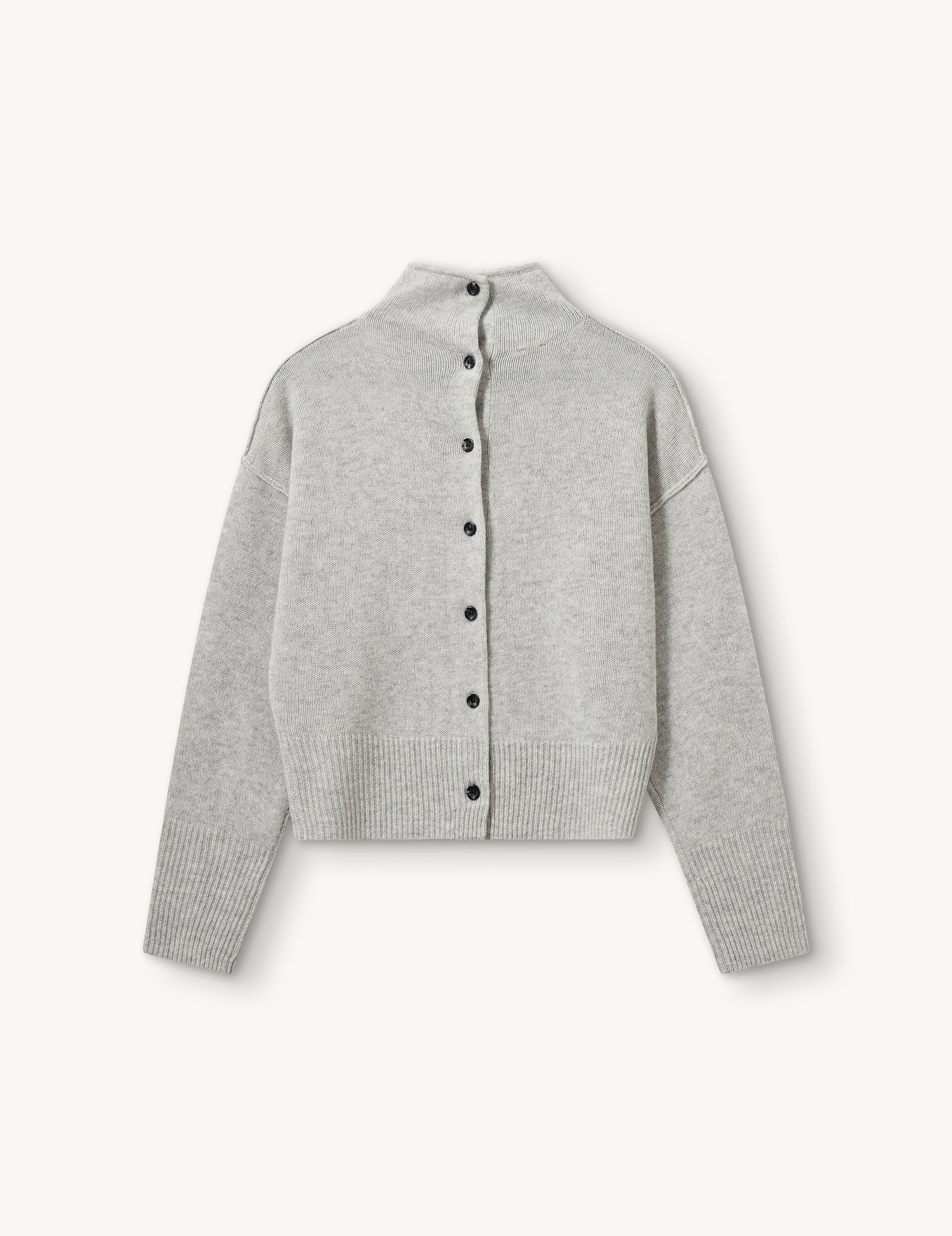 The Garment-Volmer back knit heather grey melange-dgallerystore