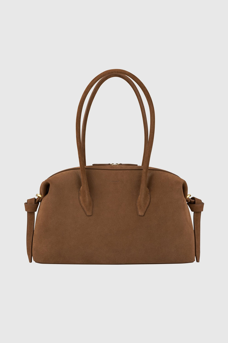 Yuzefi-Brioche Duffle Cognac Suede-dgallerystore