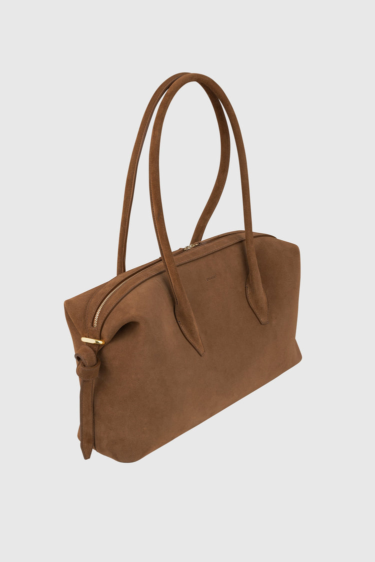Yuzefi-Brioche Duffle Cognac Suede-dgallerystore