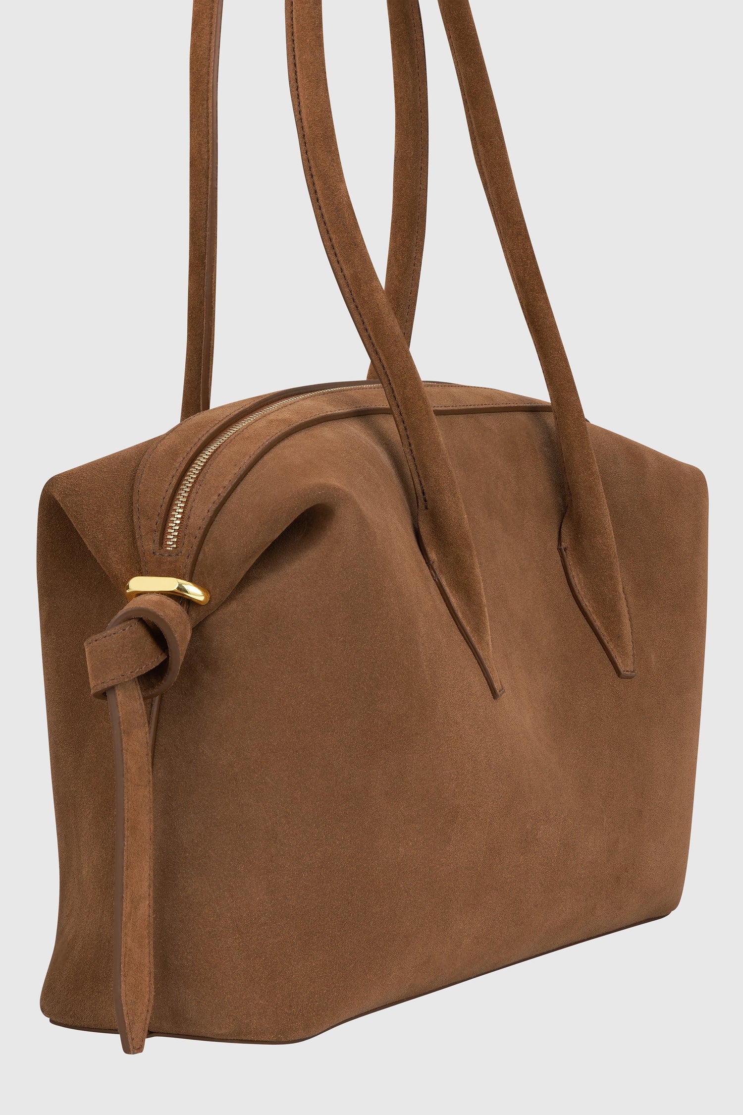 Yuzefi-Brioche Duffle Cognac Suede-dgallerystore