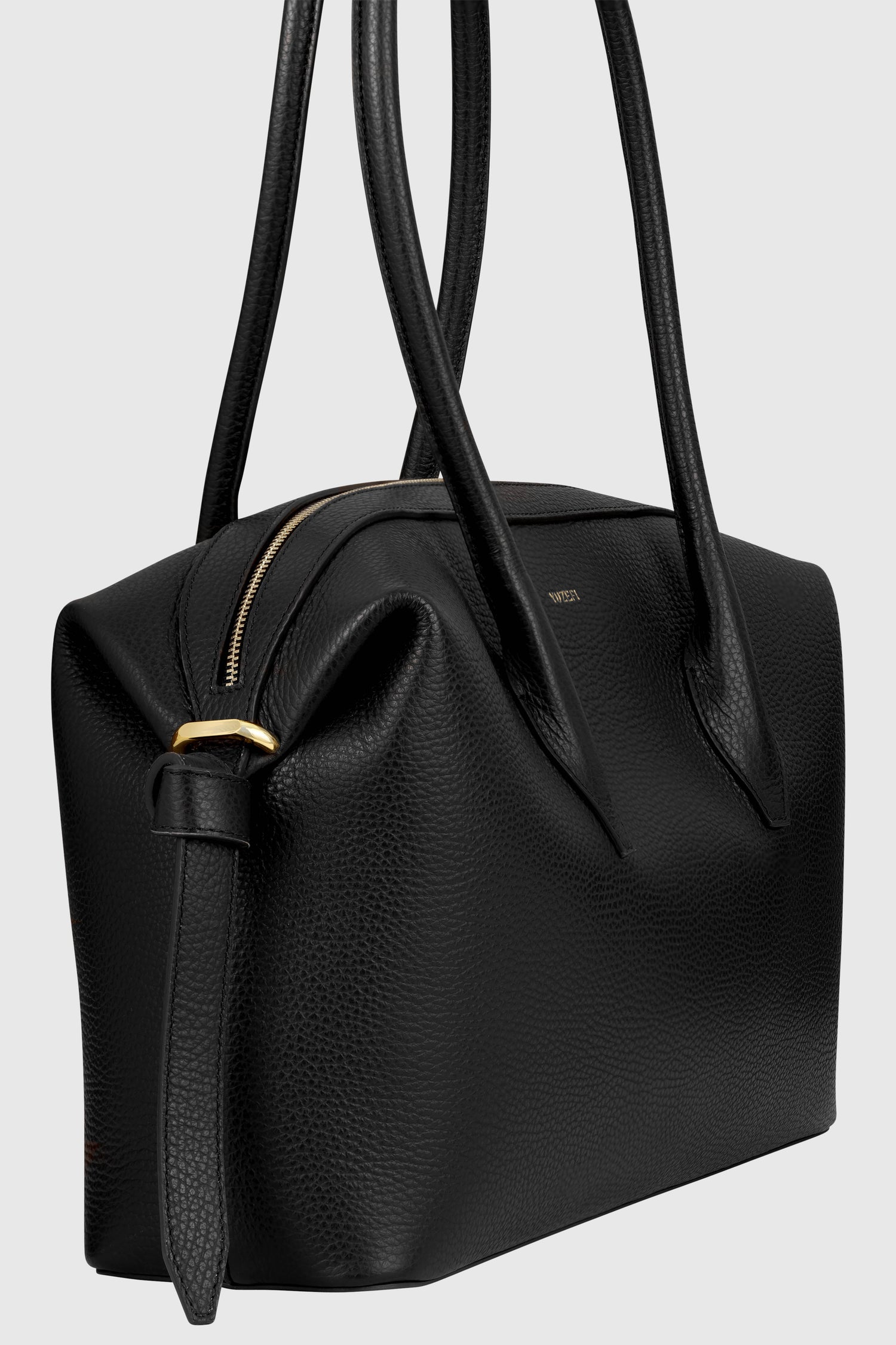 Yuzefi-Brioche duffle black pebble grained leather-dgallerystore