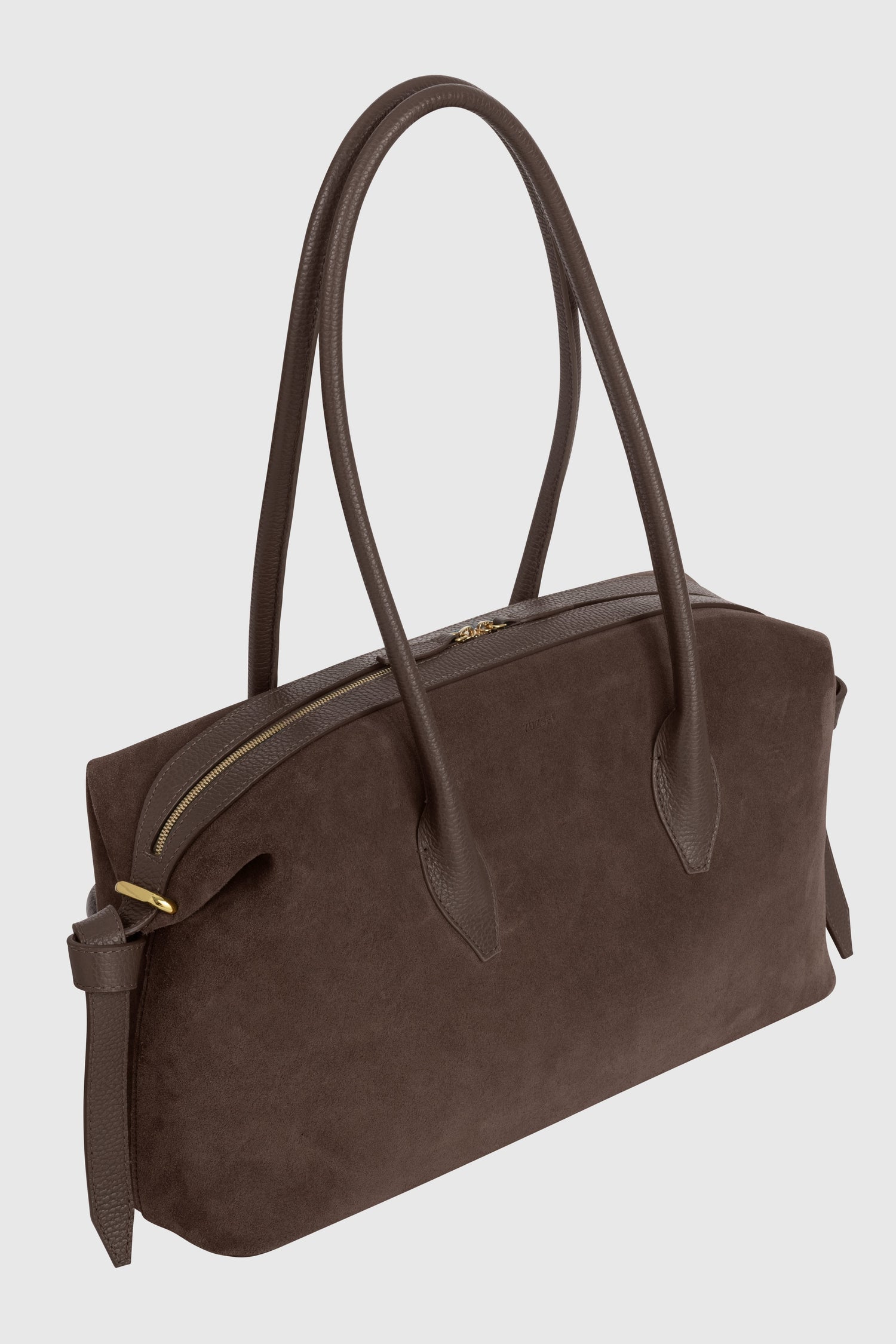 Yuzefi-Brioche duffle nutmeg suede-dgallerystore