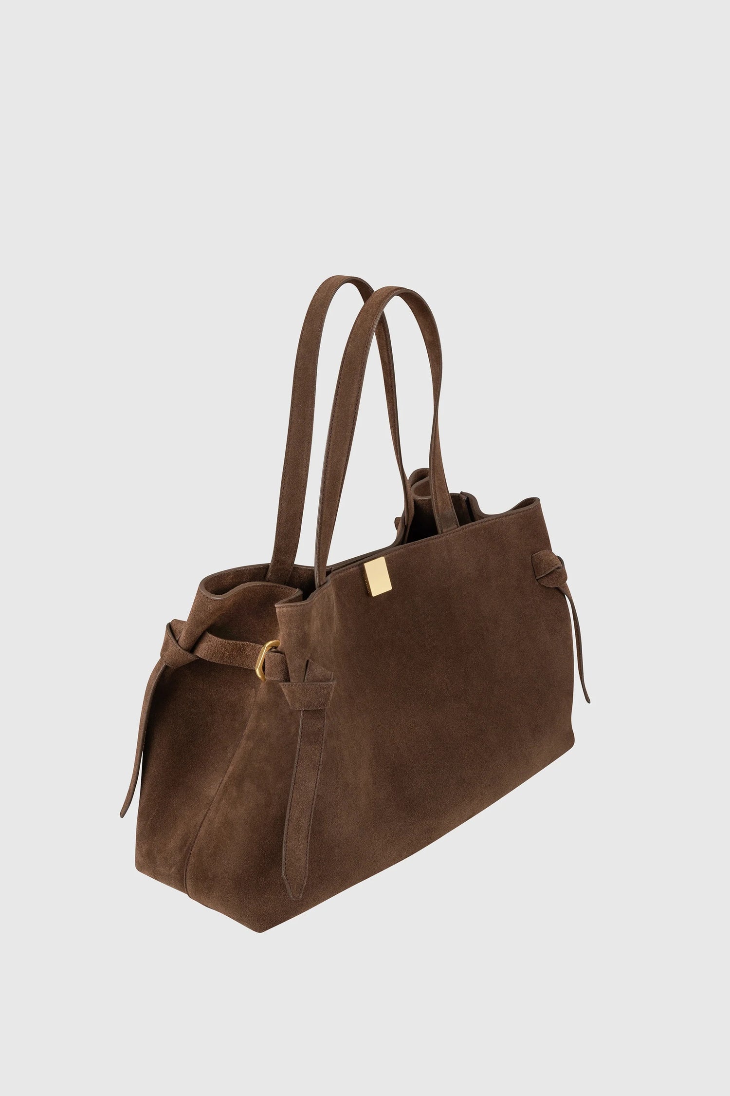 Yuzefi-Gyoza Tote Chocolate Suede-dgallerystore