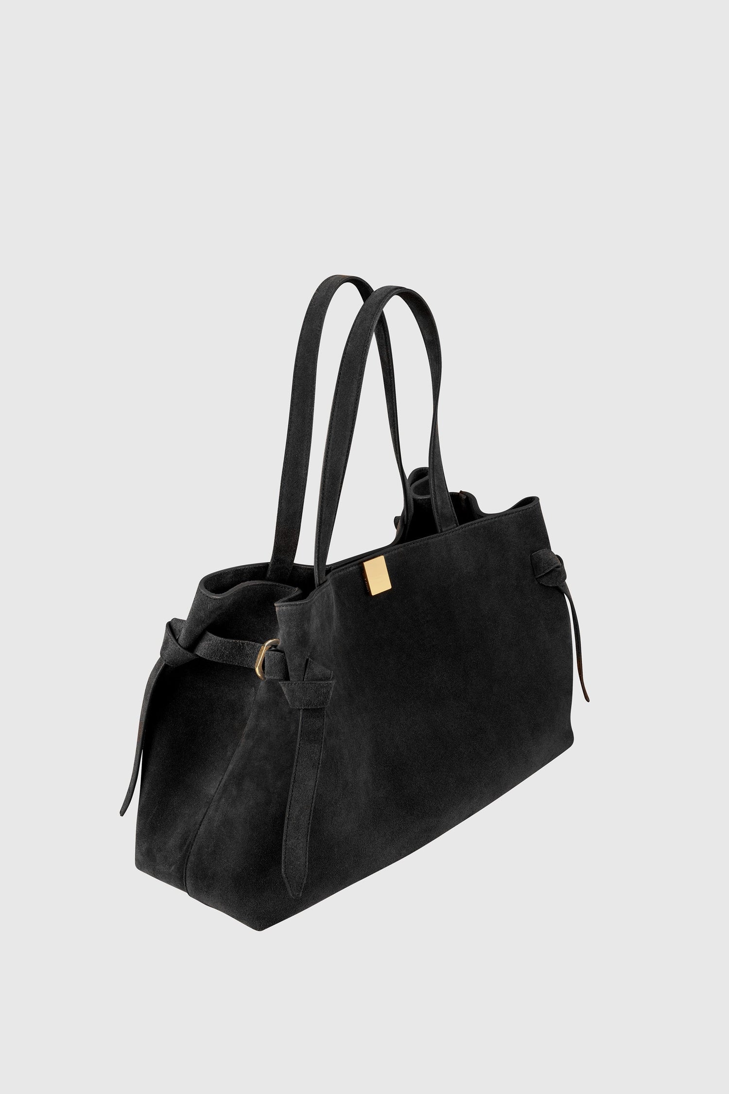 Yuzefi-Gyoza tote black suede-dgallerystore